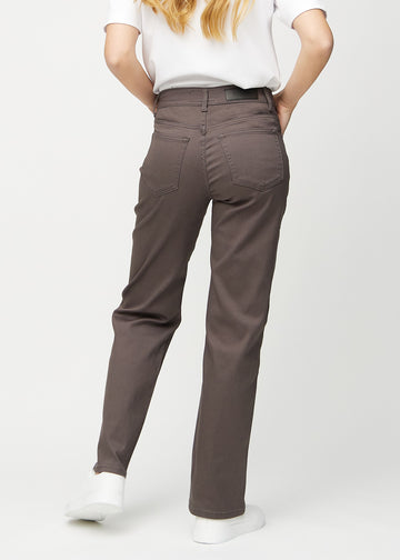 Gråbrune loose jeans set bagfra, så man kan se hele produktet.